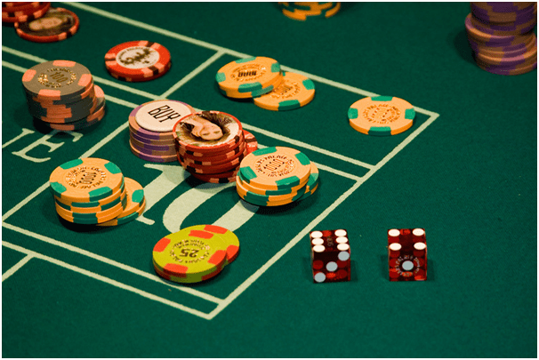Chips At Craps Table